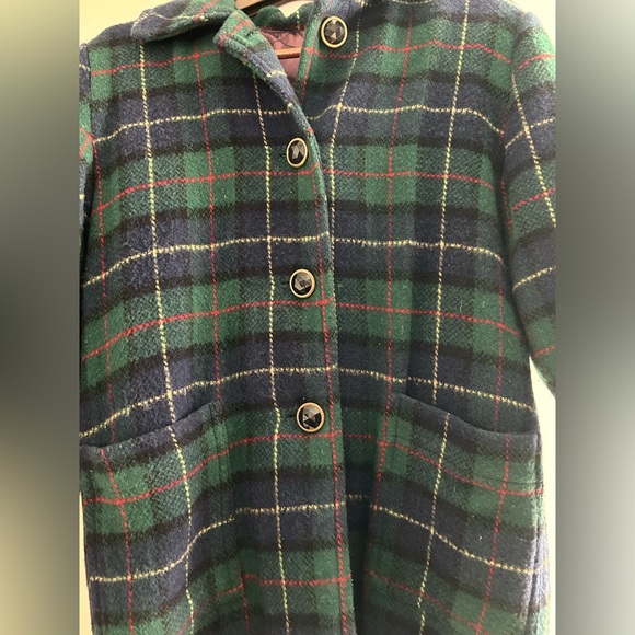 Vintage Plaid Coat with Gorgeous Buttons! - Picture 2 of 3